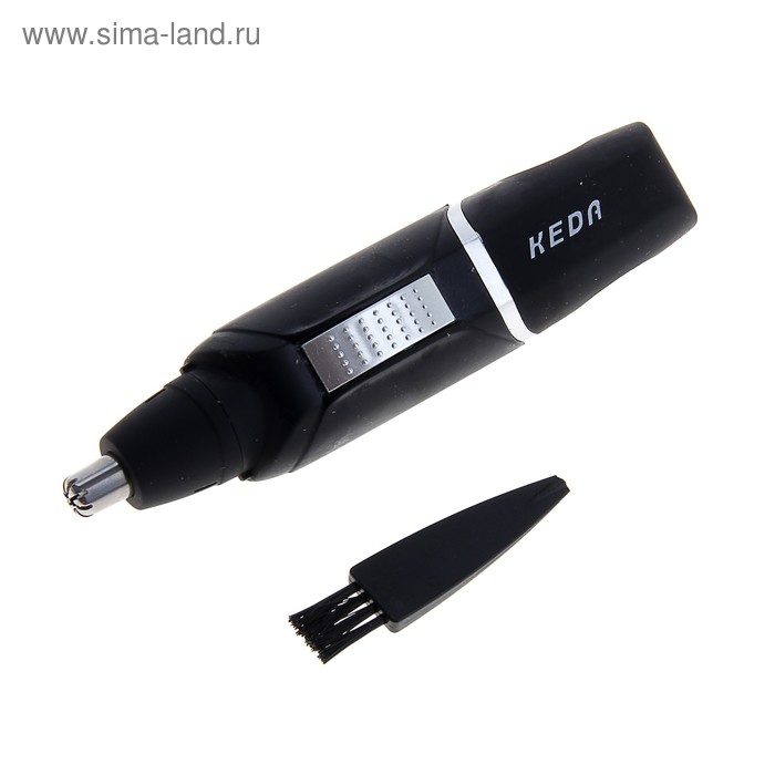 Триммер для носа и ушей, с щеткой, KD-178 работает от 1АА, пластик - Фото 1