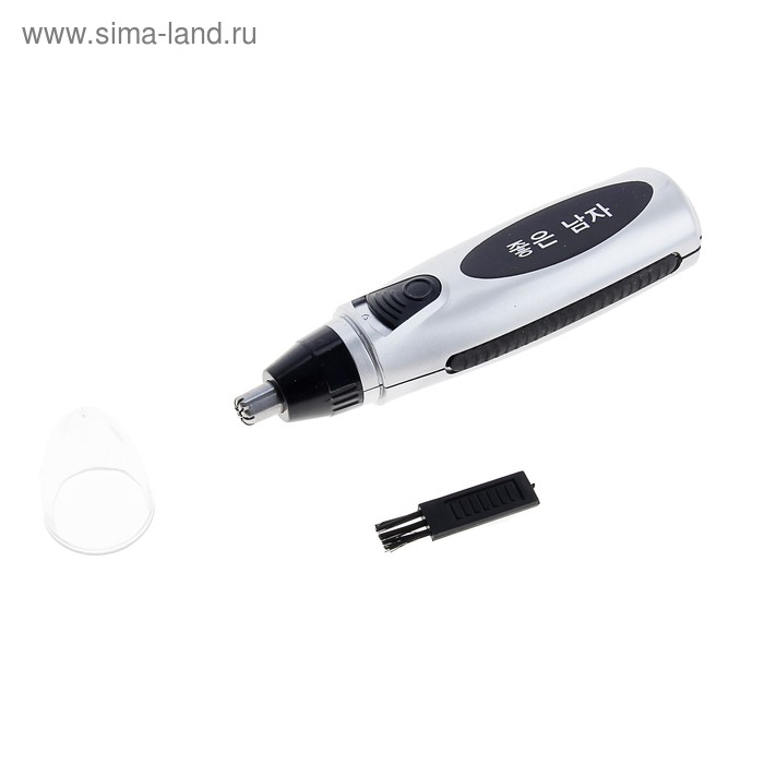 Триммер для бритья носа и ушей, с щеткой, GR-8018 работает от батареек, пластик - Фото 1