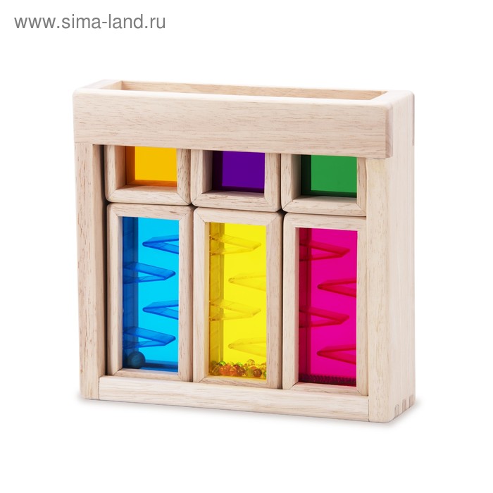 Игровой набор деревянных радужных блоков «Рассвет», со звуковым эффектом - Фото 1
