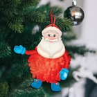 Елочная игрушка из помпона "Дед Мороз" - Фото 1