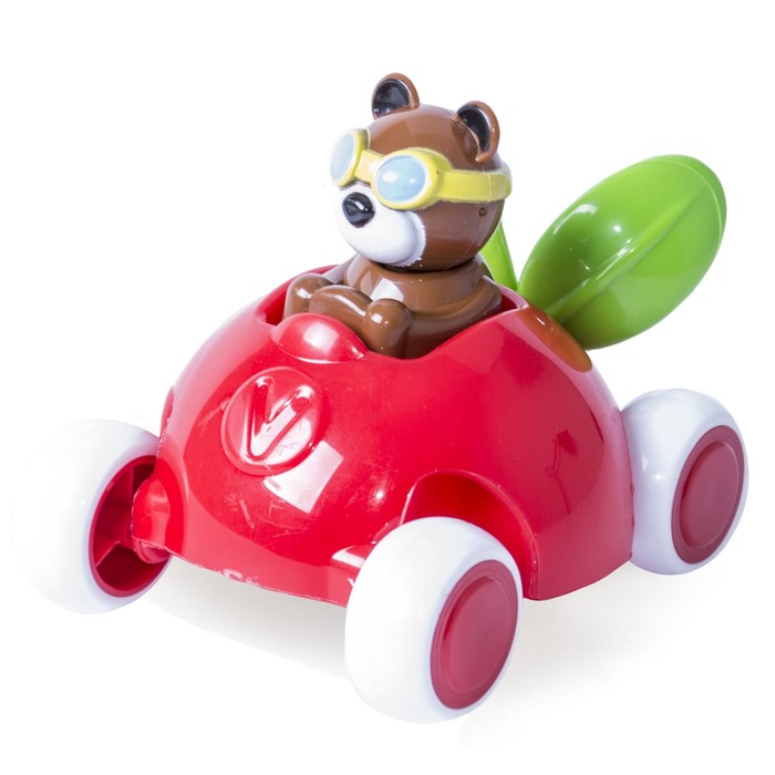 Игрушка «Машинка-брусничка», с мишкой, 14 см - фото 1908474743