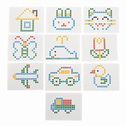 Магнитный планшет для рисования «Пуговки», большой, 10 трафаретов, 266 ячеек, 126 пуговок - Фото 8