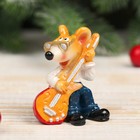 Сувенир полистоун "Крысик-гитарист" 5,4х3,7х4,5 см - Фото 1