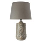 Лампа настольная "Латте" 1х40Вт E14 серый 20х20х34 см. - фото 41668259