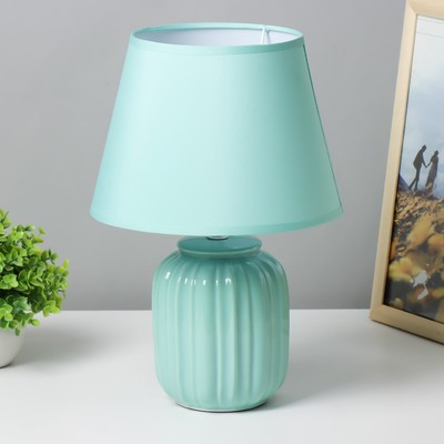 Лампа настольная «Астория» 1хЕ14 40 Вт бирюза 22×22×33 см RISALUX