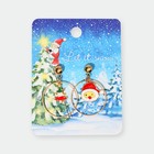 Серьги «Дед мороз» и ёлочка, цветные в золоте - Фото 2