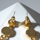 Серьги висячие со стразами «Хрусталики», цветные в золоте - Фото 2