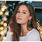 Серьги висячие со стразами «Хрусталики», цветные в золоте - Фото 5