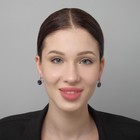 Серьги со стразами «Подари нежность» кристалл, тёмно-фиолетовые в серебре - Фото 3