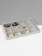 Подставка для украшений QF, 12 ячеек, флок, 35×24×3 см, серая - Фото 3