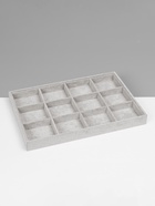 Подставка для украшений QF, 12 ячеек, флок, 35×24×3 см, серая - Фото 4