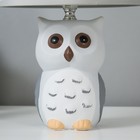 Светильник детский керамика "Сова" 1x40Вт E14 серый 20х20х32,5 см RISALUX - фото 20952288