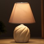 Лампа настольная керамика "Кадди" 1хE14 40Вт белый 18х18х27 см RISALUX - фото 20952311