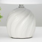 Лампа настольная керамика "Кадди" 1хE14 40Вт белый 18х18х27 см RISALUX - фото 20952313