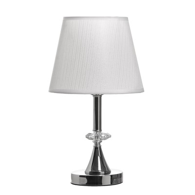 Лампа настольная «Алора» 1×40 Вт Е27 хром 21×21×36 см RISALUX