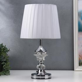 Лампа настольная с подсветкой "Адорно" 1х40Вт Е27 серебро 24х24х43 см RISALUX