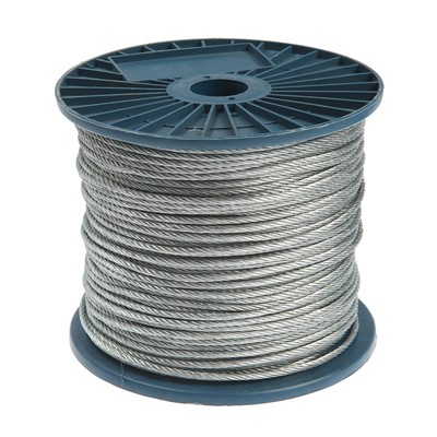 Трос стальной ТУНДРА krep, структура 6×7+FC, 4 мм, в катушке 200 м