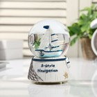 Сувенир полистоун водяной шар свет, музыка "Парусник/Маяк" 12,5х8х8 см - Фото 1