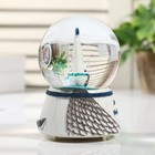 Сувенир полистоун водяной шар свет, музыка "Парусник/Маяк" 12,5х8х8 см - Фото 2