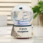 Сувенир полистоун водяной шар свет, музыка "Парусник/Маяк" 12,5х8х8 см - Фото 5