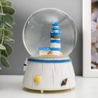 Сувенир полистоун водяной шар свет, музыка "Парусник/Маяк" 12,5х8х8 см - Фото 8