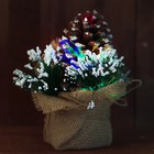 Новогодняя композиция «Шишка», с подсветкой, 8.5×8.5×14 см - Фото 3