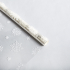 Плёнка глянцевая «Снежинки», белая, 1 × 5.2 м - фото 320185686
