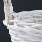 Корзина плетёная для хранения, ива, овальная, белая, набор 5 шт. - Фото 4