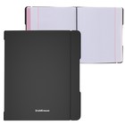 Тетради А5+, 2 х 48 листов в клетку ErichKrause "FolderBook", в пластиковой папке, на резинках, блок офсет, белизна 100%, чёрная - фото 8843225