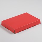 Коробочка для печенья с PVC крышкой, красная, 22 х 15 х 3 см - Фото 2