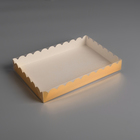 Коробочка для печенья с PVC крышкой, золотая, 22 х 15 х 3 см - Фото 3