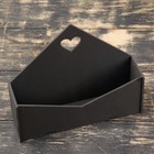 Кашпо деревянное 21×6×18 см Конверт "Доброе Сердце", чёрный Дарим Красиво - Фото 2
