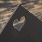 Кашпо деревянное 21×6×18 см Конверт "Доброе Сердце", чёрный Дарим Красиво - Фото 3