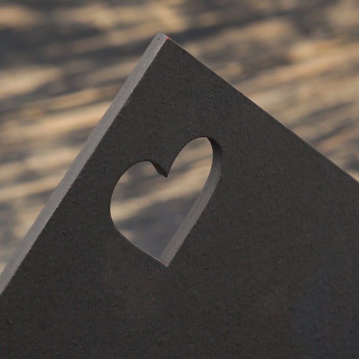 Кашпо деревянное 21×6×18 см Конверт "Доброе Сердце", чёрный Дарим Красиво - фото 1901167898