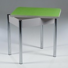 Стол ломберный, 790(1180)х590×750 мм, хром/пластик зеленые цветы 4408834