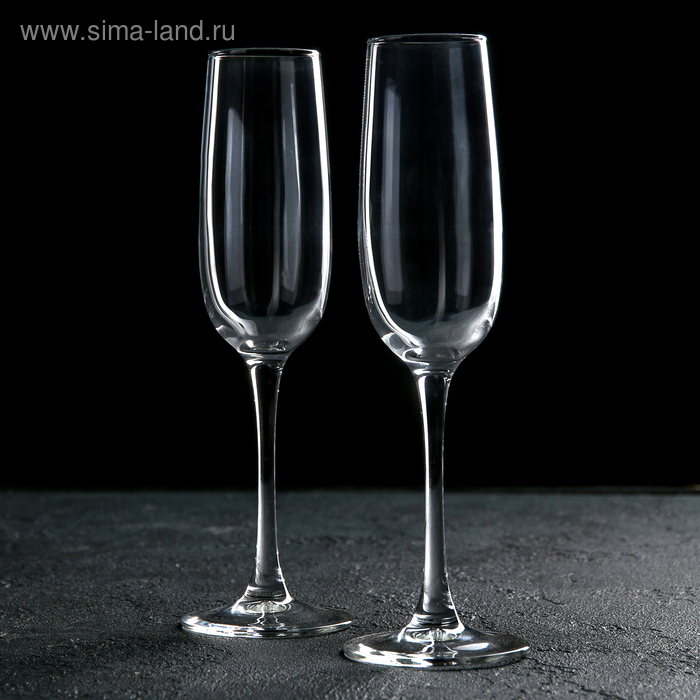 Набор бокалов для шампанского 175 мл Allegresse, 2 шт - Фото 1