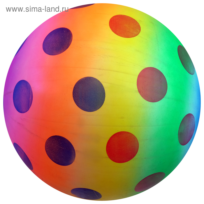 Мяч детский «Горошек», d=22 см, 70 г - Фото 1