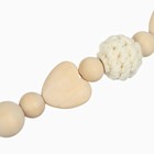 Держатель для соски - пустышки M&B «Сердце», деревянный, бежевый - Фото 3