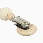 Держатель для соски - пустышки M&B «Сердце», деревянный, бежевый - Фото 6