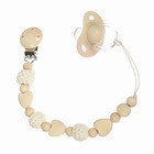 Держатель для соски - пустышки M&B «Сердце», деревянный, бежевый - Фото 7