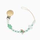 Держатель для соски - пустышки M&B «Радуга», деревянный, бирюзовый - Фото 2