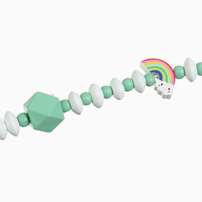 Держатель для соски - пустышки M&B «Радуга», деревянный, бирюзовый