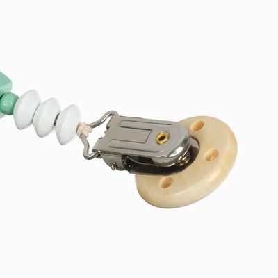 Держатель для соски - пустышки M&B «Радуга», деревянный, бирюзовый