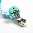 Держатель для соски - пустышки M&B «Мишка», деревянный, бирюзовый - Фото 3