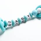 Держатель для соски - пустышки M&B «Мишка», деревянный, бирюзовый - Фото 4