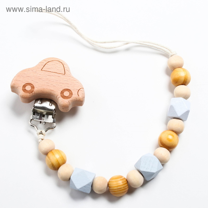 Держатель для соски - пустышки «Машинка», деревянный - Фото 1