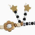 Держатель для соски - пустышки M&B «Звездочки», деревянный, золотой - Фото 5