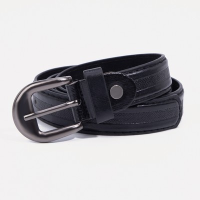 Ремень детский, ширина 2.2 см, винт, цвет чёрный