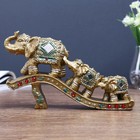 Сувенир полистоун "Три слона - дорога к счастью" 15,5х25,5х5,5 см - фото 20952983