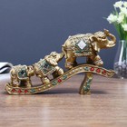 Сувенир полистоун "Три слона - дорога к счастью" 15,5х25,5х5,5 см - фото 20952985